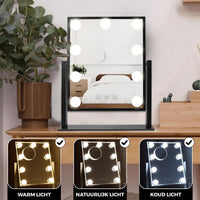 Hollywood Spiegel –36x30Cm -Zwart - Baytliving