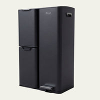 Bayt Prullenbak 60 liter - 3 compartimenten - Zwart -Outlet - Baytliving