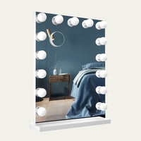 Hollywood Spiegel 60 x 43 cm - 3 Lichtstanden - Wit - Baytliving