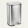 Prullenbak 50 Liter met Pedaalbediening - Chrome