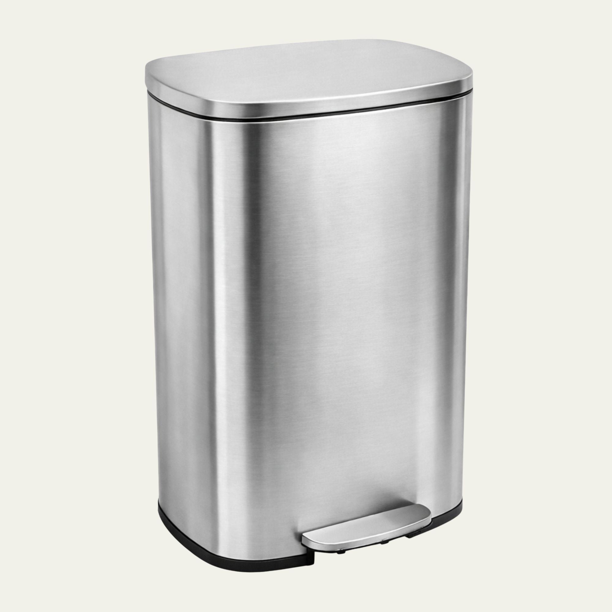 Prullenbak 50 Liter met Pedaalbediening - Chrome - Baytliving