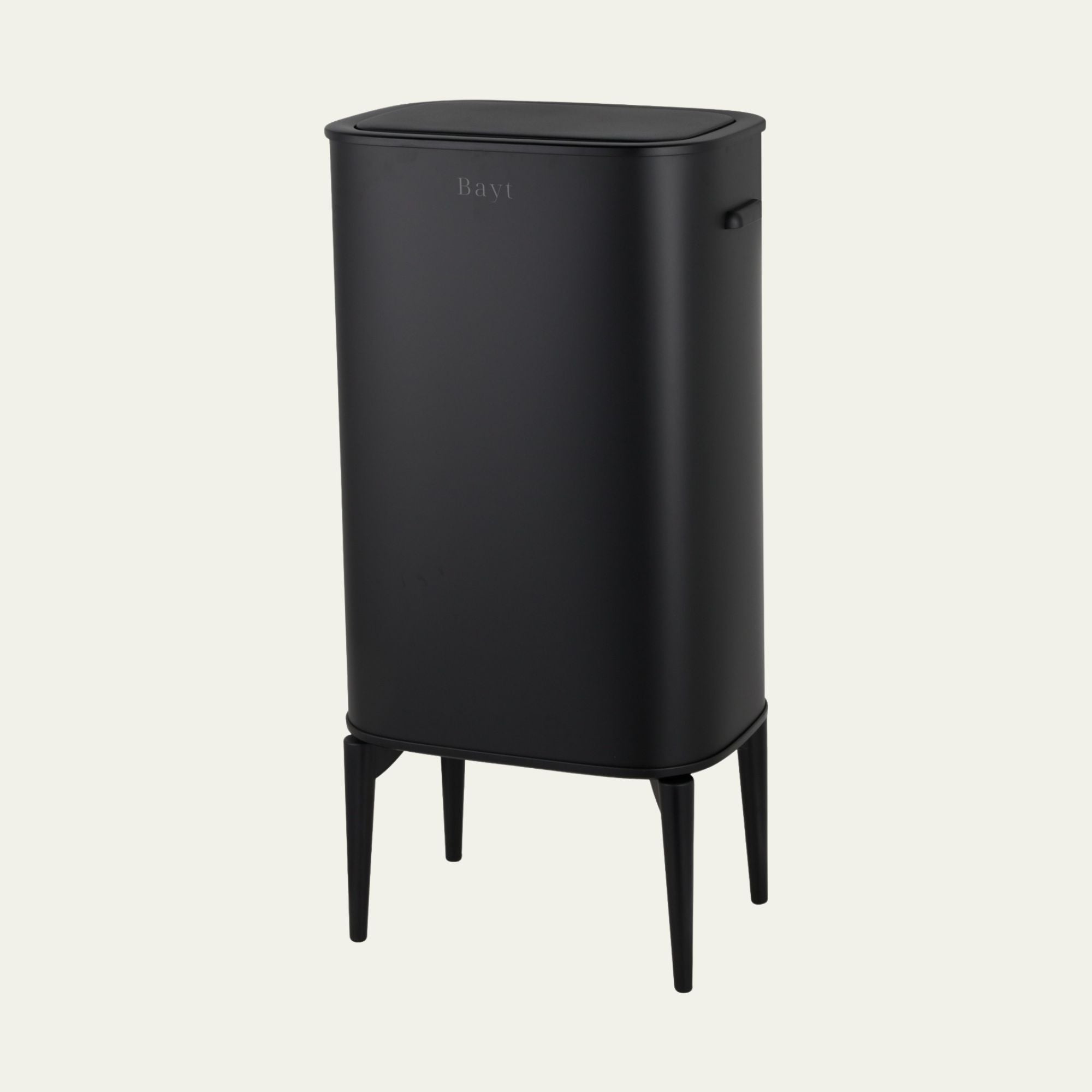 Prullenbak 53 Liter met Touchbediening - 4 Pootjes - Zwart - Baytliving