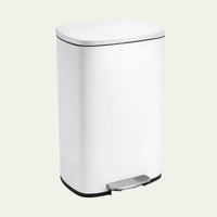 Prullenbak 50 Liter met Pedaalbediening  - Wit - Baytliving