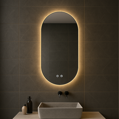 Bayt Badkamerspiegel met LED - Ovaal 50x90 cm - 2 Lichtstanden