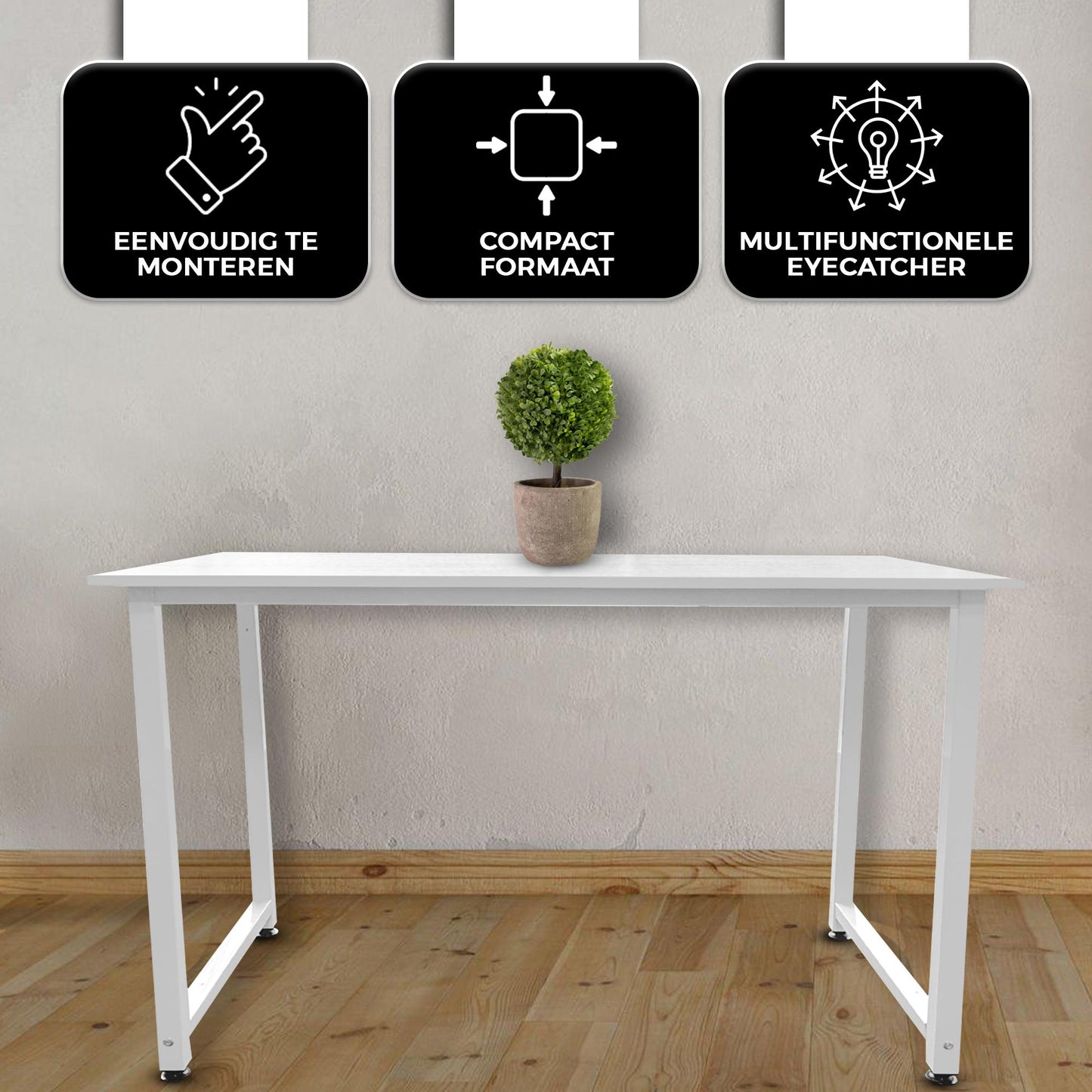 Bayt Bureau – 100 x 50 x 76 cm - Wit - Baytliving