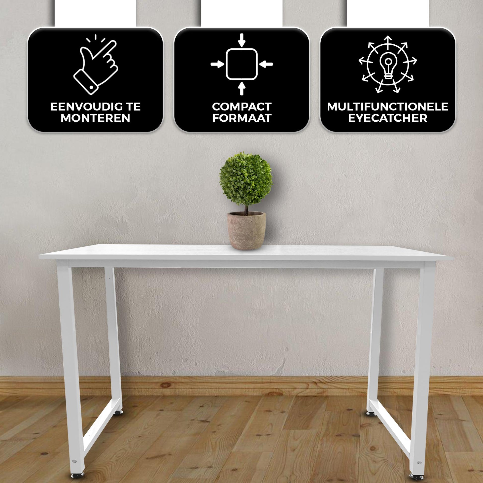 Bayt Bureau – 100 x 50 x 76 cm - Wit - Baytliving