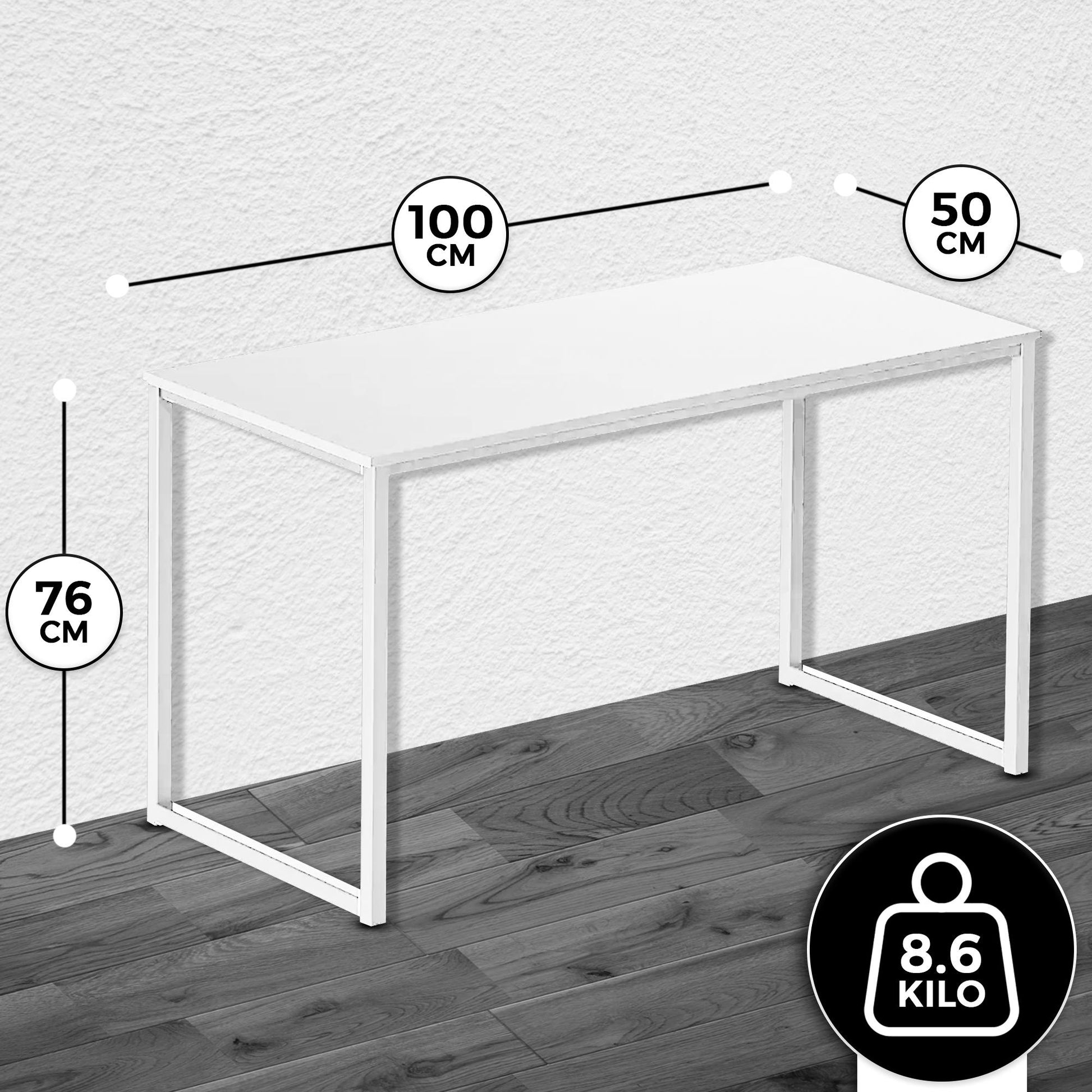 Bayt Bureau – 100 x 50 x 76 cm - Wit - Baytliving