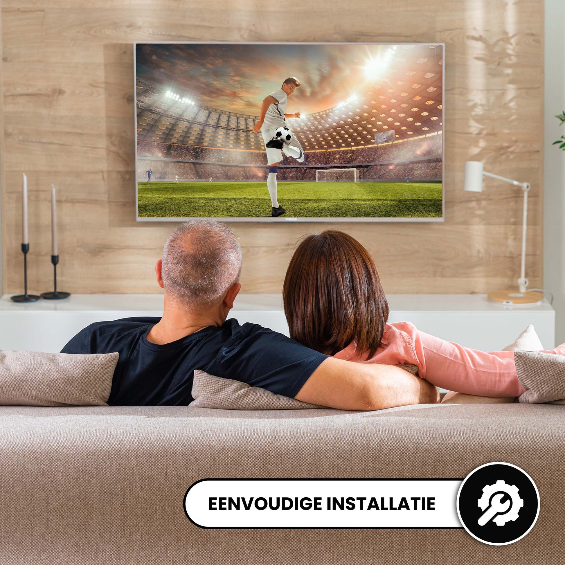Bayt TV Beugel - TV Muurbeugel - Draaibaar - Kantelbaar - 32 Inch tot 75 inch - Tot 40 kg - Zwart - Baytliving
