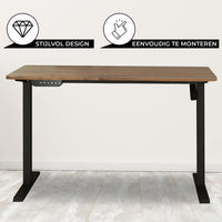 Bayt Zit Sta Bureau - Elektrisch verstelbaar - 120x60cm - Bruin - Baytliving