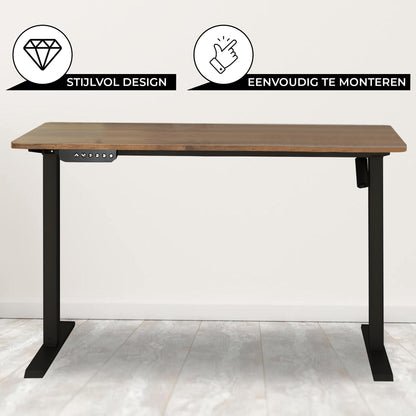 Bayt Zit Sta Bureau - Elektrisch verstelbaar - 120x60cm - Bruin - Baytliving