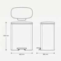 Prullenbak 50 Liter met Pedaalbediening - Chrome - Baytliving
