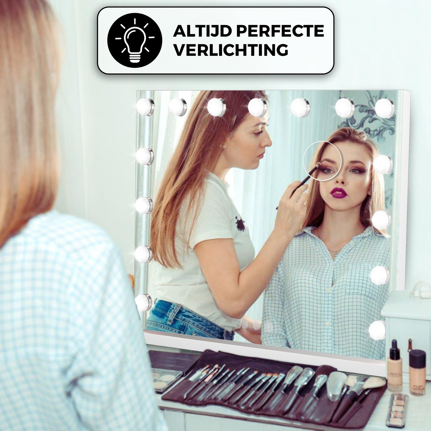 Hollywood Spiegel - 58x46cm - 5x Vergroting