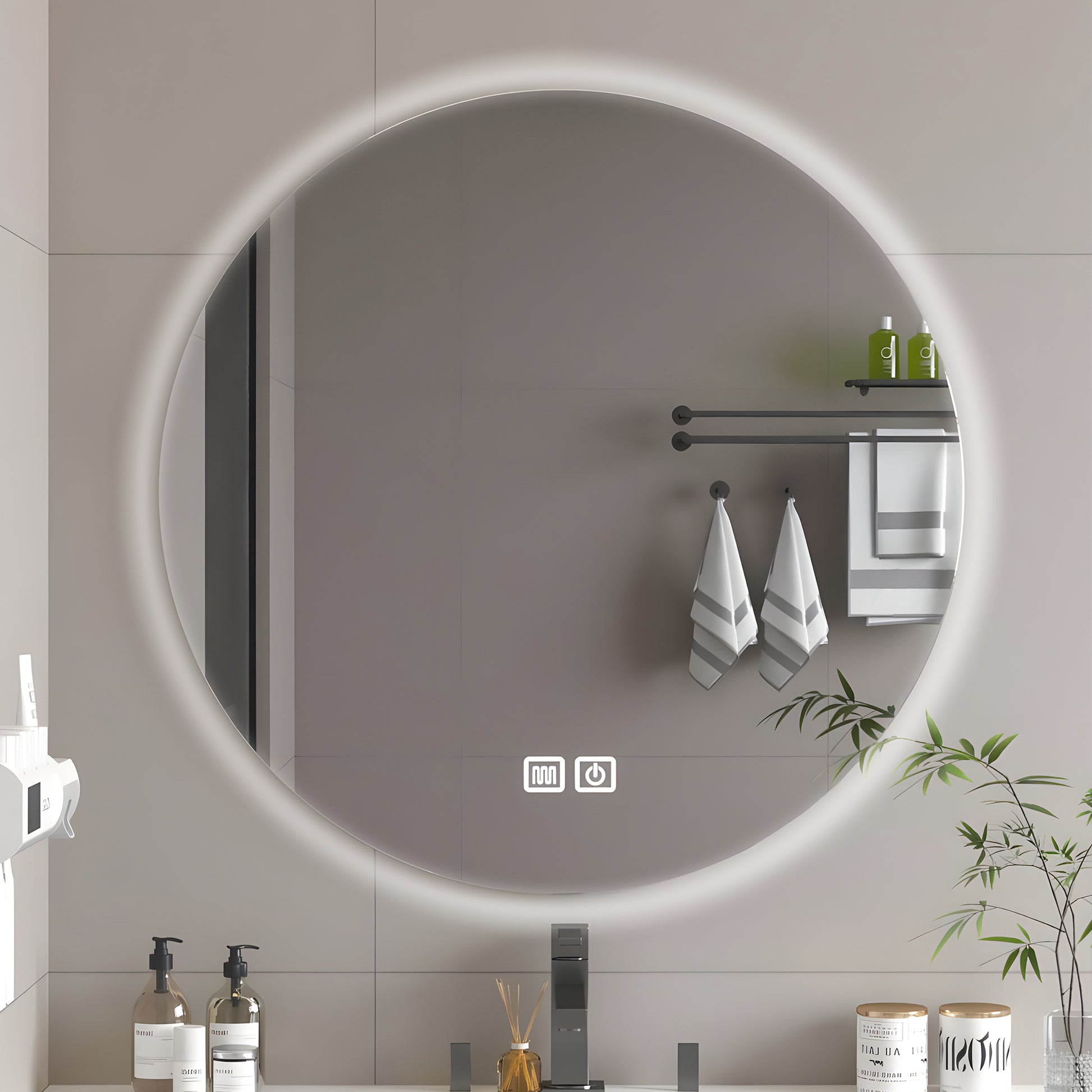 Spiegel met Led-verlichting Ø 60 CM - Baytliving