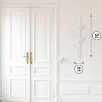 Bayt Wandkapstok - 5 Haken - wit - Baytliving