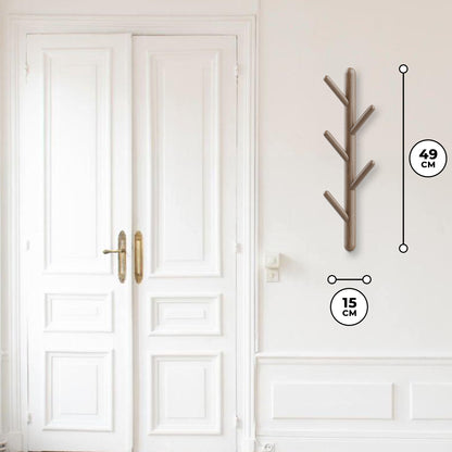 Bayt Wandkapstok - 5 Haken - Bruin