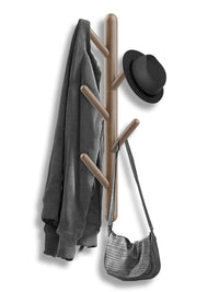 Bayt Wandkapstok - 5 Haken - Bruin - Baytliving