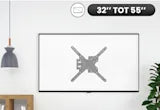 Bayt TV Beugel - TV Muurbeugel - Draaibaar - Kantelbaar - 32 Inch tot 55 inch - Tot 30 kg - Zwart - Baytliving