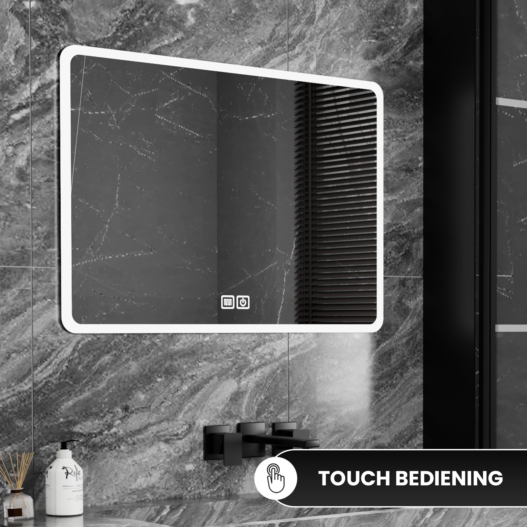 Bayt Badkamerspiegel met LED - 75x52 cm - 3 Lichtstanden - Baytliving
