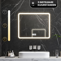 Bayt Badkamerspiegel met LED - 58x46 cm - 3 Lichtstanden - Baytliving