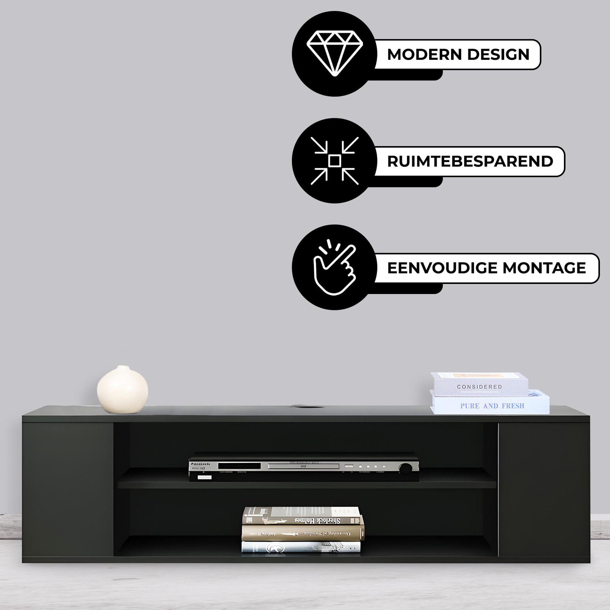 Bayt TV Meubel – Zwart - Baytliving