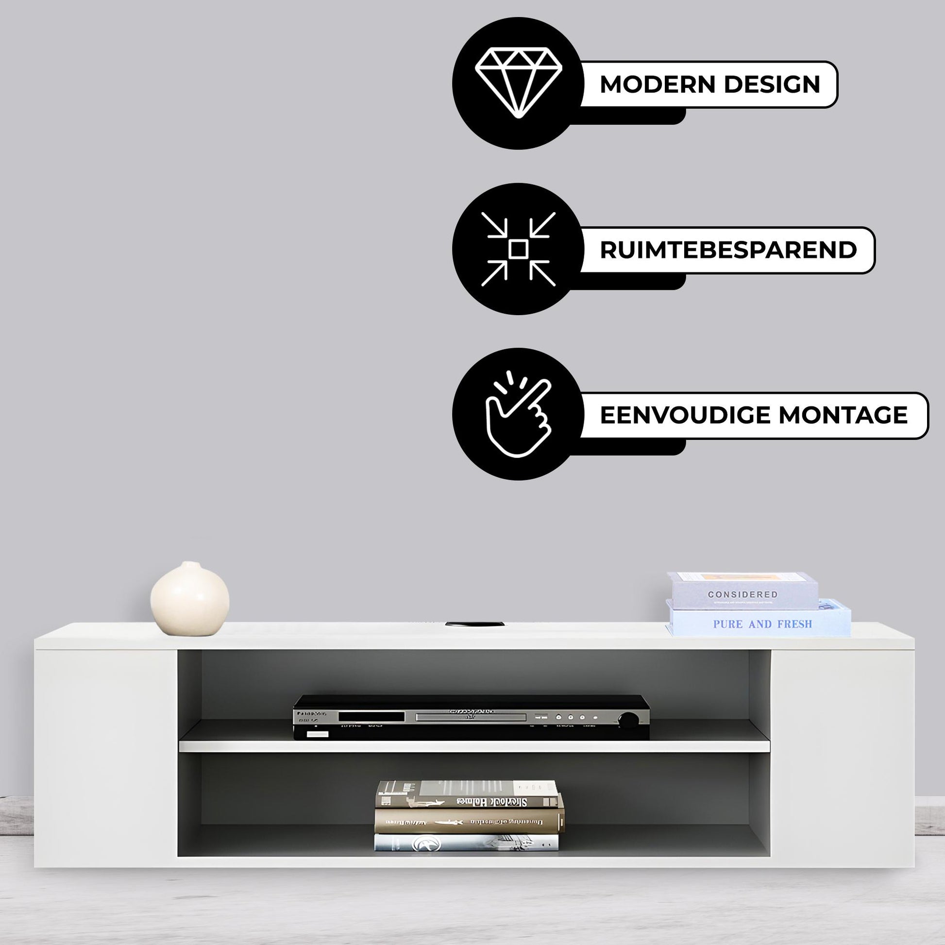 Bayt TV Meubel – Wit - Baytliving