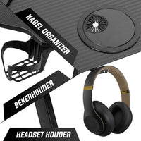 Bayt Game Bureau Met Led – Zwart - Baytliving