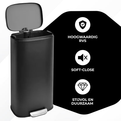 Bayt Prullenbak 30 Liter – Pedaalemmer - Baytliving