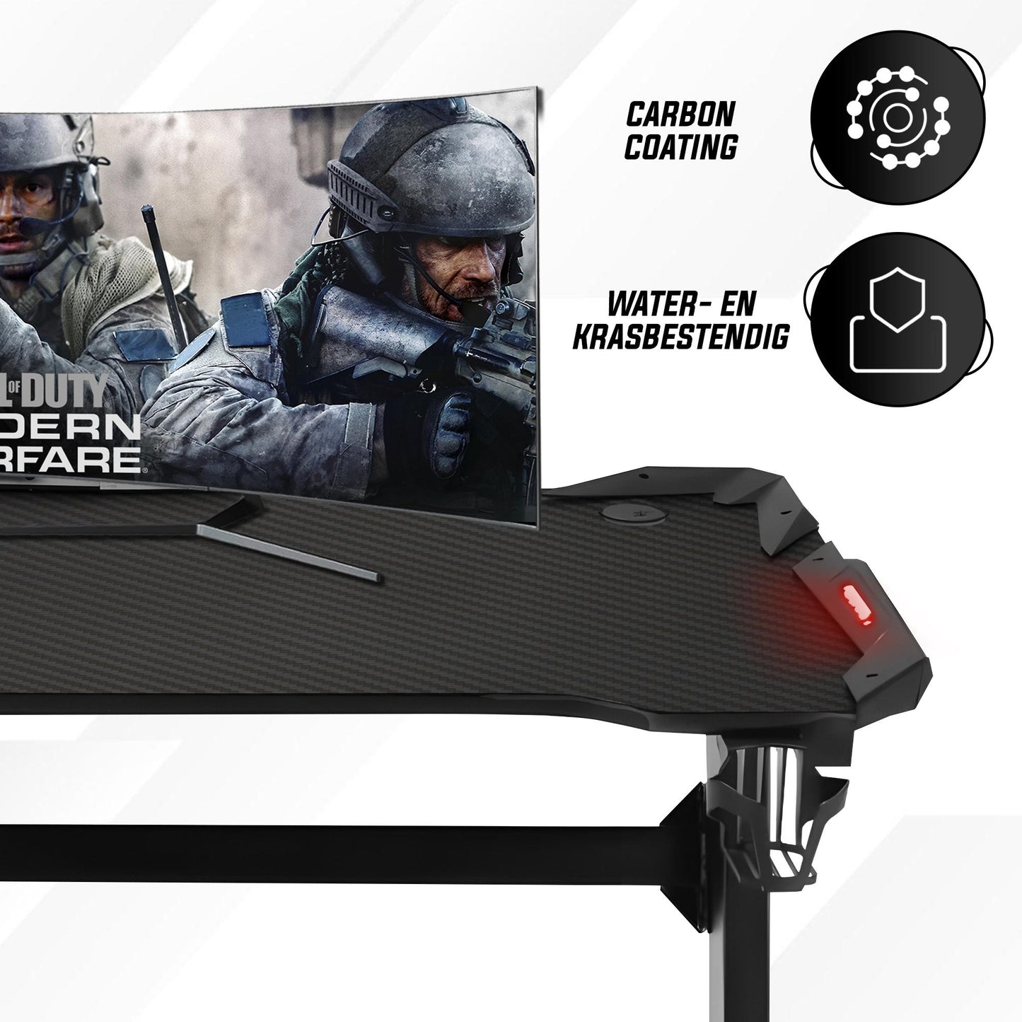 Bayt Game Bureau Met Led – Zwart - Baytliving