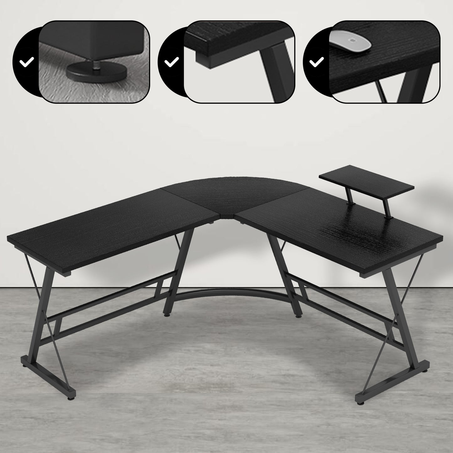 Bayt Hoekbureau – 129 x 129 x 74 cm - Baytliving