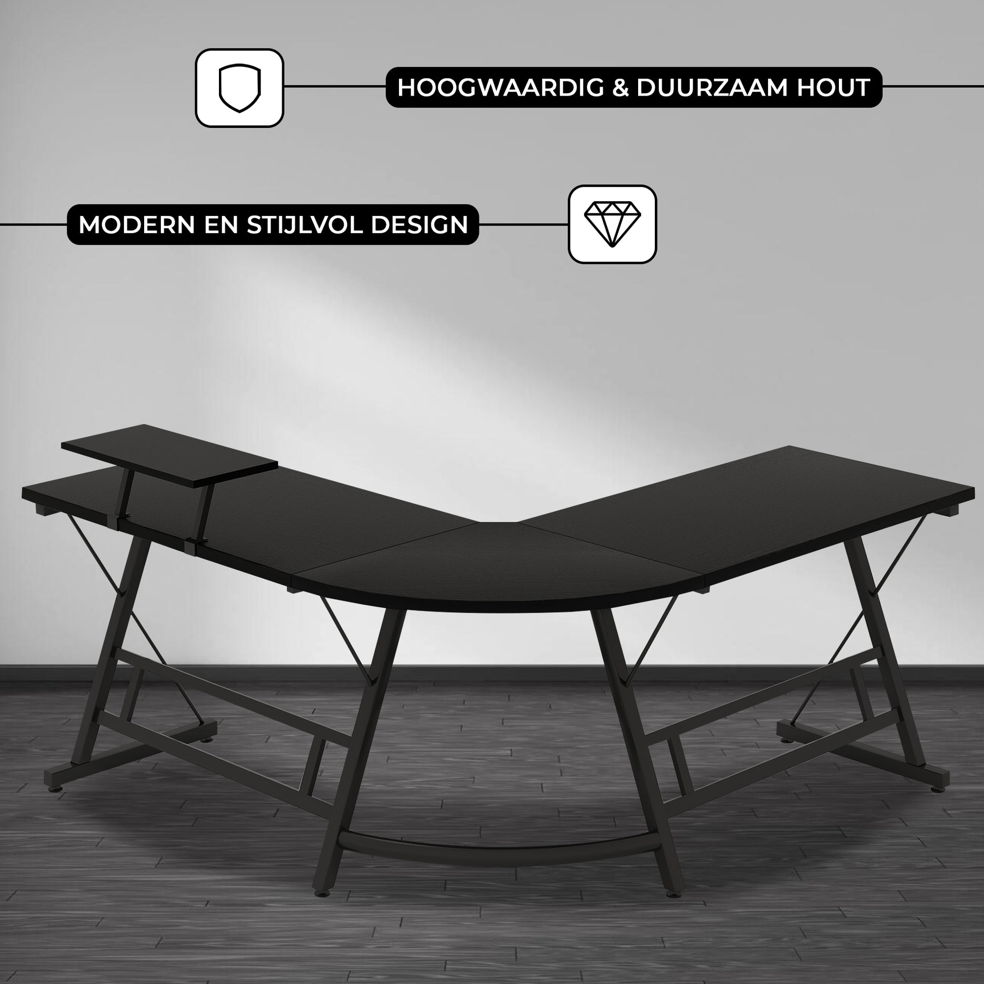 Bayt Hoekbureau – 129 x 129 x 74 cm - Baytliving