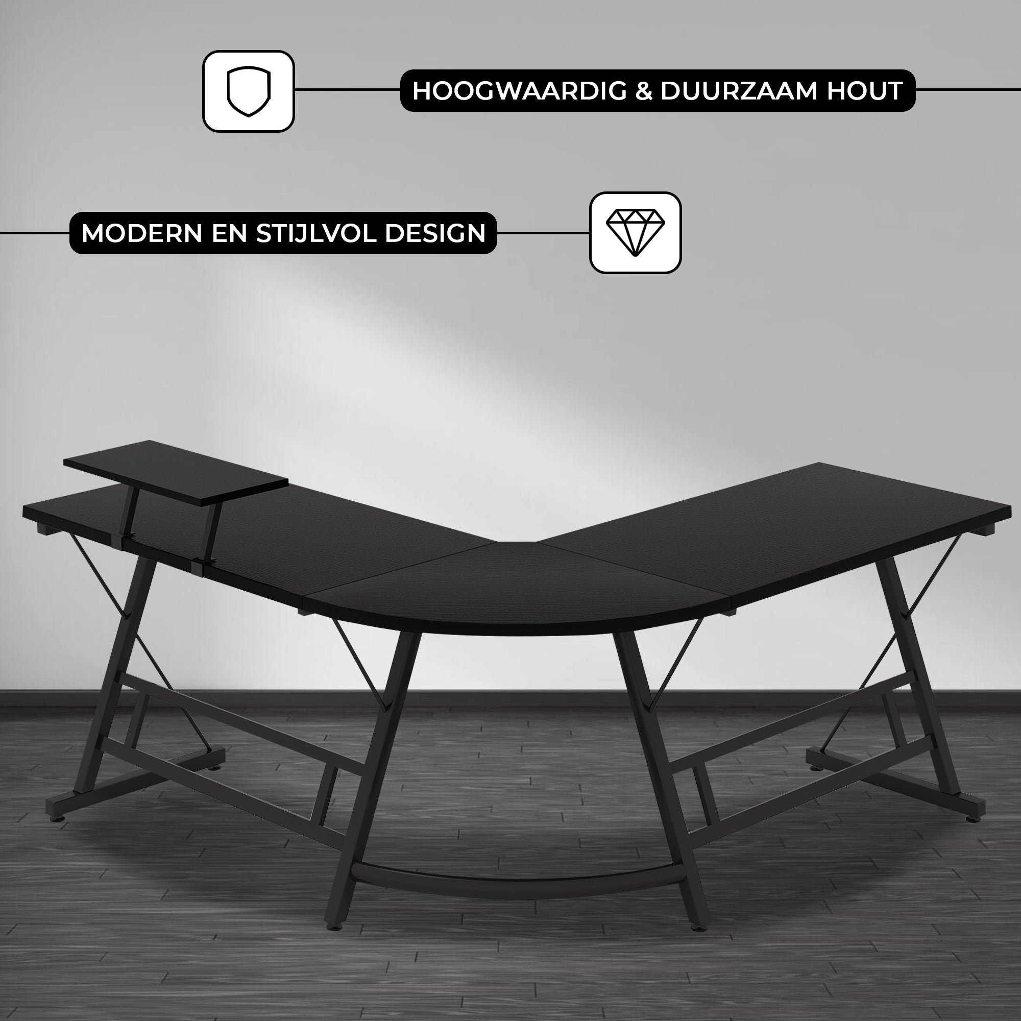 Bayt Hoekbureau – 129 x 129 x 74 cm - Baytliving