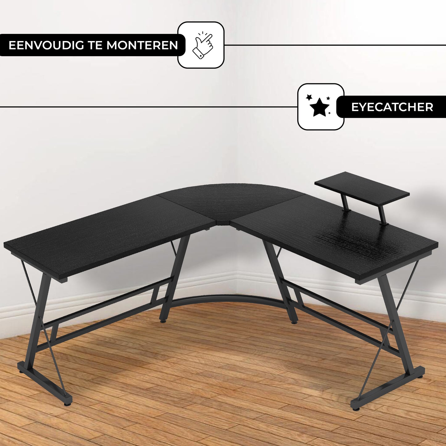 Bayt Hoekbureau – 129 x 129 x 74 cm - Baytliving