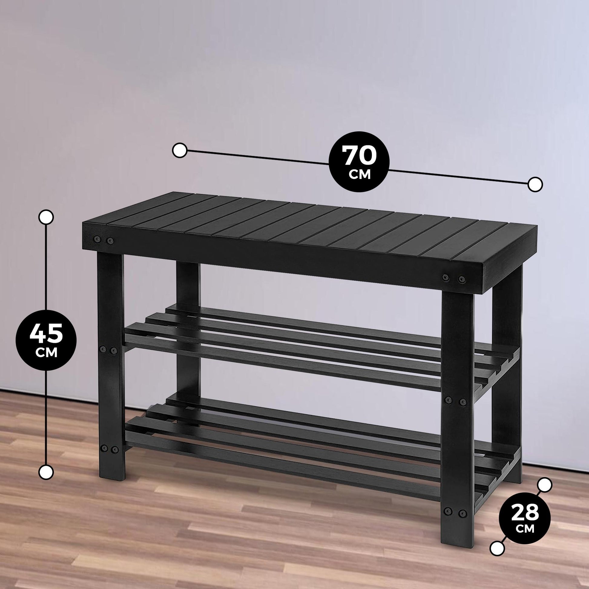 Bayt Schoenenrek – Hout – 28 x 45 x 70 cm - Baytliving