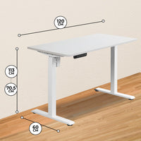 Bayt Zit-Sta Bureau – In Hoogte Verstelbaar – 120 x 60 cm – Wit - Baytliving