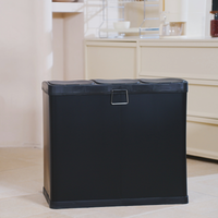 Bayt Prullenbak 60 liter - 3x20L Pedaalprullenbak - Zwart - Baytliving