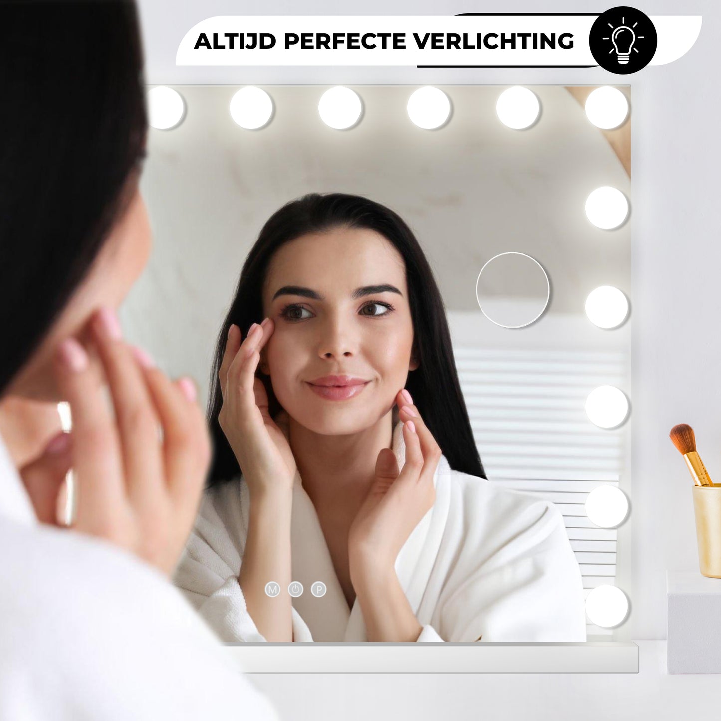 Hollywood Spiegel met verlichting - 80x60 - 5x Vergroting