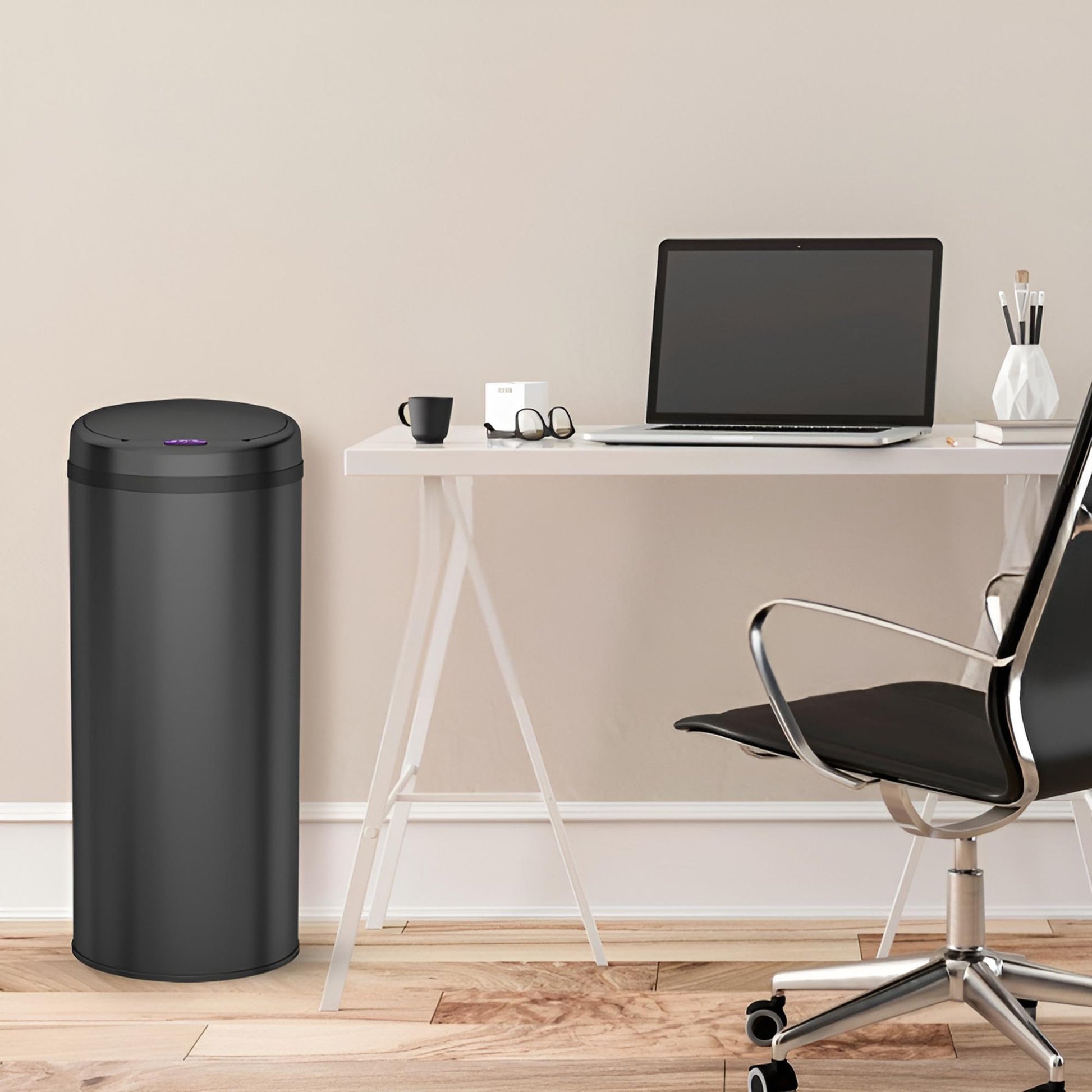 Bayt Prullenbak sensor 50 liter zwart - Baytliving