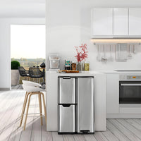 Bayt Prullenbak 60 Liter zilver - Baytliving