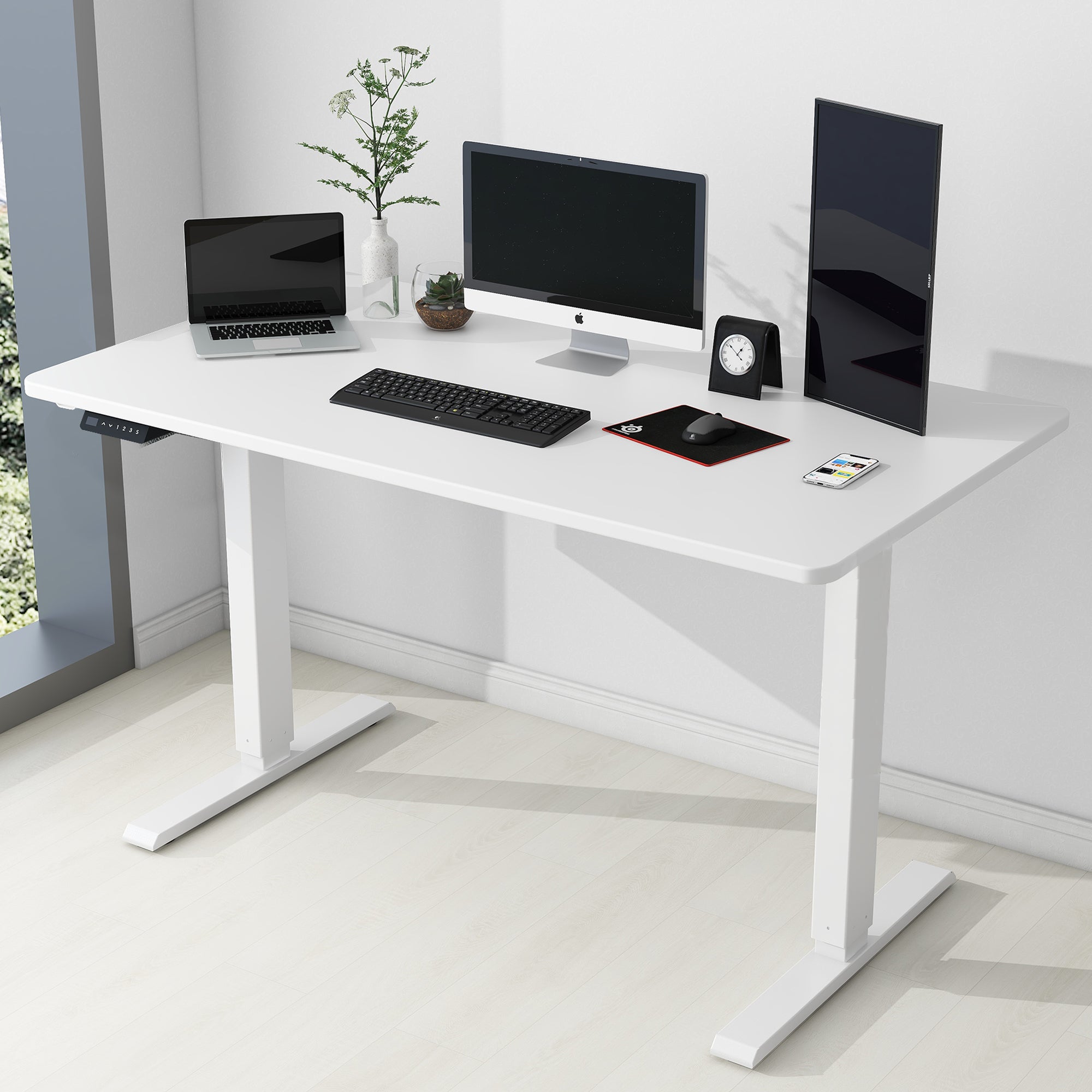 Bayt Zit-Sta Bureau – In Hoogte Verstelbaar – 120 x 60 cm – Wit - Baytliving