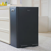 Bayt Prullenbak 60 liter - 2x30L Pedaalprullenbak - Zwart/Zilver - Baytliving