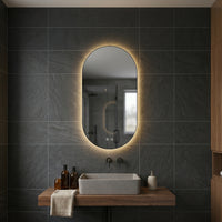 Bayt Badkamerspiegel met LED - Ovaal 50x90 cm - 2 Lichtstanden - Baytliving