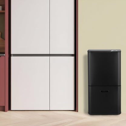 Bayt Prullenbak 60 liter - 2 compartimenten - Zwart - Outlet