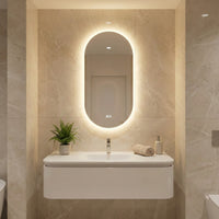 Bayt Badkamerspiegel met LED - Ovaal 50x90 cm - 2 Lichtstanden - Baytliving
