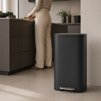Bayt Prullenbak 30 Liter – Pedaalprullenbak - Zwart - Baytliving