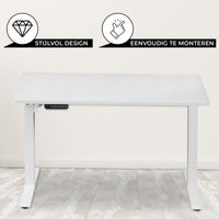 Bayt Zit-Sta Bureau – In Hoogte Verstelbaar – 120 x 60 cm – Wit - Baytliving