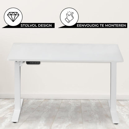 Bayt Zit-Sta Bureau – In Hoogte Verstelbaar – 120 x 60 cm – Wit - Baytliving