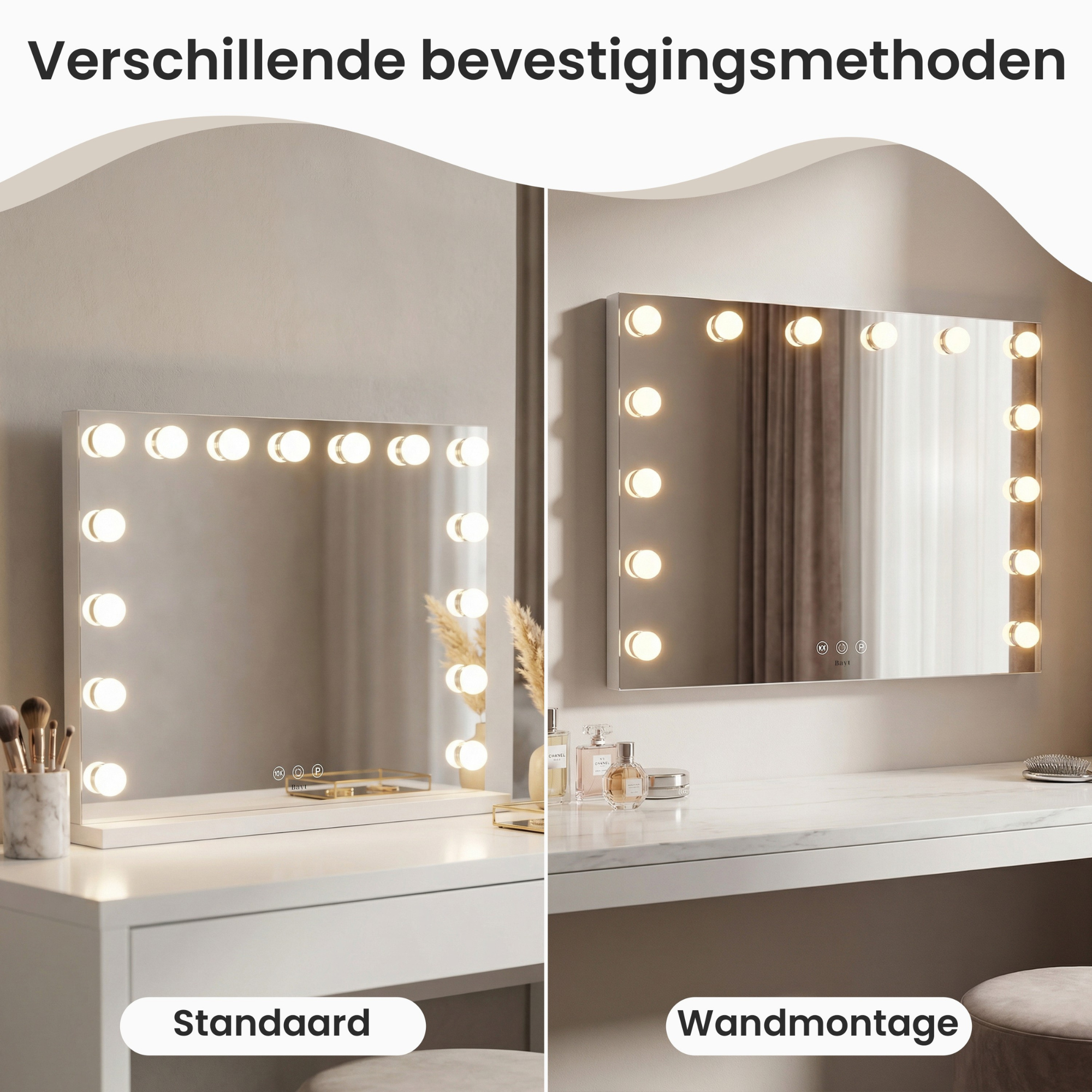 Bayt Hollywood Spiegel - 58x46 cm - Baytliving