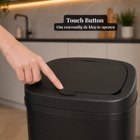 Prullenbak 60 Liter met Touchbediening - Zwart - Baytliving