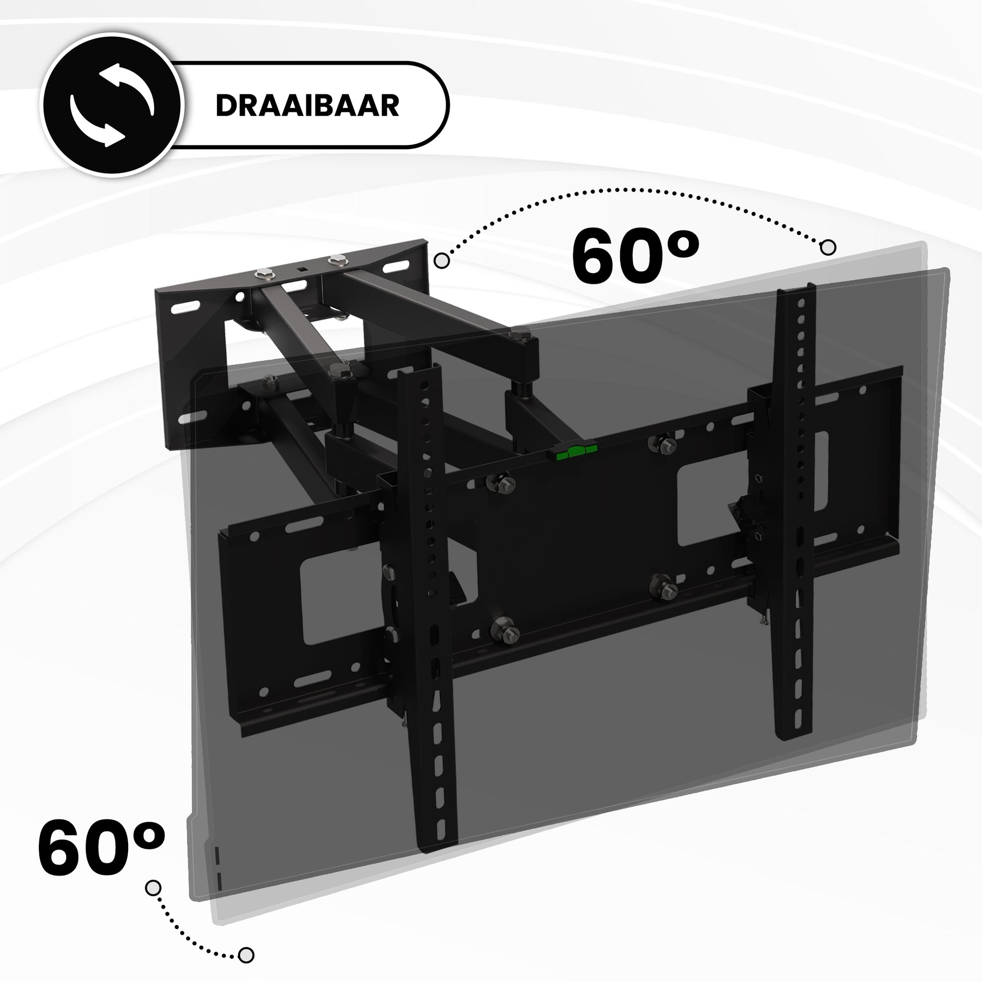 Bayt TV Beugel - TV Muurbeugel - Draaibaar - Kantelbaar - 32 Inch tot 75 inch - Tot 40 kg - Zwart - Baytliving