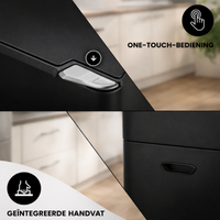 Bayt Prullenbak 60 liter - 2 compartimenten - Zwart - Baytliving